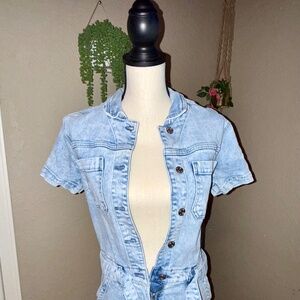 GAP Light Blue Denim Jumpsuit